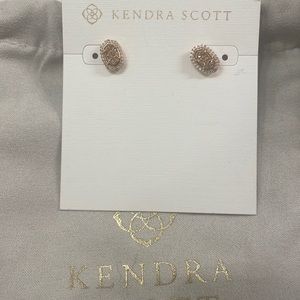 Rose gold Ellie Kendra Scott classic druzy earrings